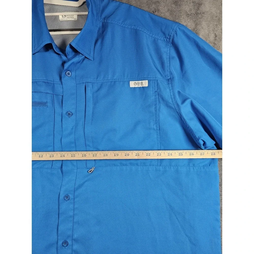 Mens Gander Mountain Guide Series Short Sleeve Button‎ Up Fishing Shirt Size XL